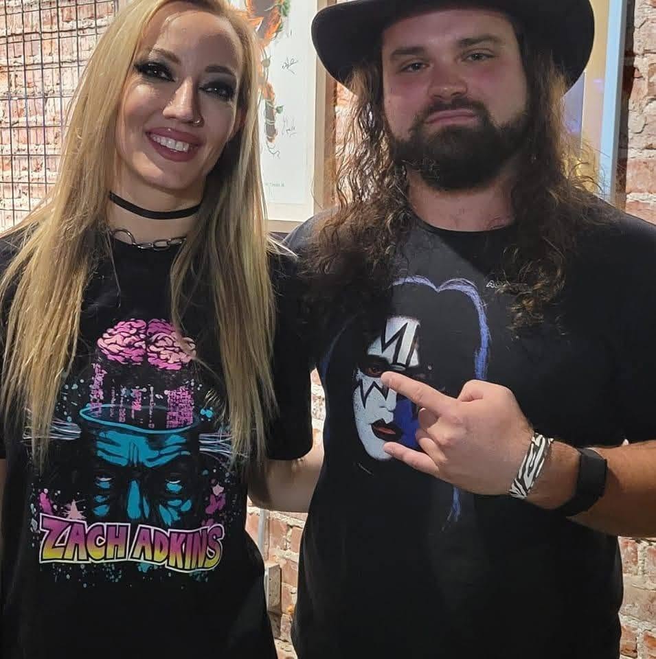 Zach Adkins with Nita Strauss